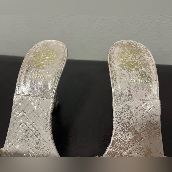 Vince Camuto Brelanie Braided Strap Sandal In Metallic Golden Natural Size 8.5 - Picture 7 of 11